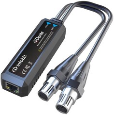 Конвертер Infobit iTrans DX2-T-22 2 аналоговых входа XLR(F), 1xRJ45(Dante). Питание PoE 125мм. Новая версия.