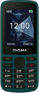 Мобильный телефон Digma A250 1888918 Linx 128Mb 0.048 зеленый моноблок 3G 4G 2Sim 2.4" 240x320 GSM900/1800 GSM1900