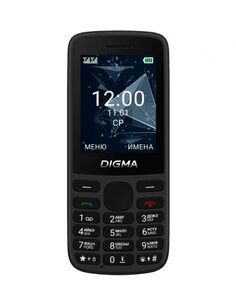 Мобильный телефон Digma A243 1888900 Linx 32Mb 32Mb черный моноблок 2Sim 2.4" 240x320 GSM900/1800 GSM1900