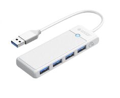 Разветвитель Orico PAPW4A-U3-015-WH-EP с 4xUSB-A 3.0, 5 Гбит/с, подключение через USB-A, кабель 0,15м, белый