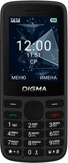 Мобильный телефон Digma A250 1888916 Linx 128Mb 0.048 черный моноблок 3G 4G 2Sim 2.4" 240x320 GSM900/1800 GSM1900
