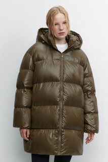 пальто женское Пуховик oversize стеганый на натуральном утеплителе Befree