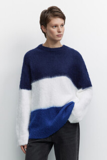джемпер женский Джемпер oversize вязаный пушистый в стиле колор-блок Befree