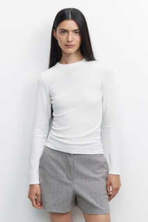 джемпер женский Лонгслив облегающий в рубчик в базовых цветах Befree