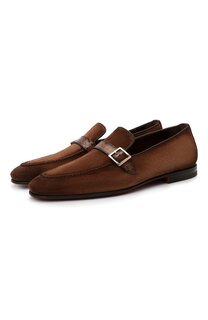 Монки с отделкой из кожи аллигатора Santoni