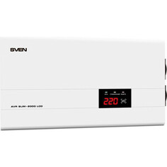 Стабилизатор Sven Stabilizer AVR SLIM-2000 LCD, Relay, 1200W, 2000VA, 140-260v, the function pause, 2 outlets (SV-013950)