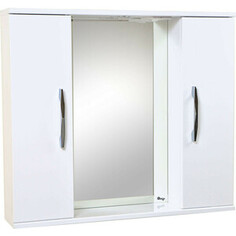Зеркало-шкаф Emmy Рокард 80х70 с подсветкой, белый (rok3.80bel)