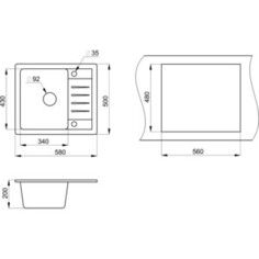 Кухонная мойка Granula Standart ST-5803 базальт