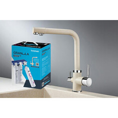 Смеситель для кухни Granula GR-2015 с фильтром питьевой воды, пирит