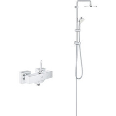 Смеситель для душа Grohe Eurocube Joy с душевым гарнитуром, хром (23665000, 27394002)