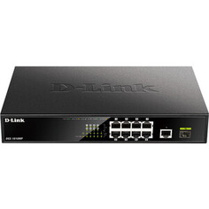 Коммутатор D-Link DGS-1010MP/A1A 9G 1SFP 8PoE 125W неуправляемый