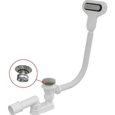 Слив-перелив для ванны AlcaPlast 57 см, Click-clack, металл, хром (A516CKM)