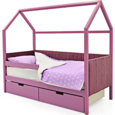 Детская кровать-домик мягкий Бельмарко Svogen лаванда + ящики 2 шт + бортик ограждение
