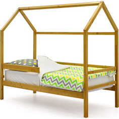 Детская кровать-домик Бельмарко Svogen дерево + бортик ограждение