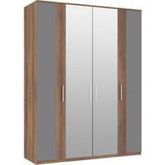 Шкаф для одежды и белья Это мебель Джолин ПМ 245.04.01 исп. 3 графит зеркало