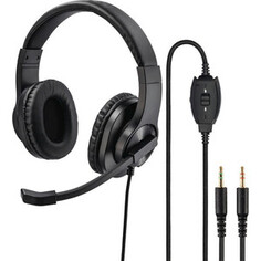 Гарнитура HAMA HS-P300 черный 2м накладные оголовье (00139925) с микрофоном