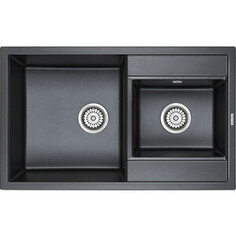 Кухонная мойка Paulmark Tandem 50х82 черный металлик (PM238250-BLM)