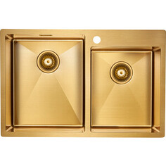Кухонная мойка Paulmark Berman 78х51 брашированное золото (PM517851-BG)