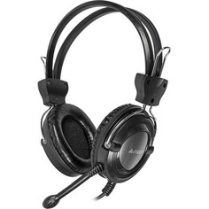 Наушники с микрофоном A4Tech HS-19 серебристый/черный 2м накладные оголовье (HS-19 (GREY))