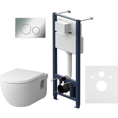 Комплект унитаза Am.Pm Like FlashClean с инсталляцией, клавишей хром, сиденье микролифт (IS49051.801701) Am.Pm.