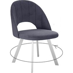 Стул поворотный Dikline 227 B28 antracite ножки белые