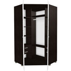 Шкаф угловой Ника 2-х ств спальня Вегас венге/белый глянец Nika