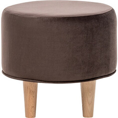 Пуф Leset Рокси мини круглый со съемным чехлом велюр кофейный