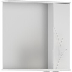 Зеркало-шкаф Volna Adel 70х70 правое с подсветкой, белый (zsADEL70.R-01) Волна