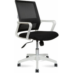 Офисное кресло NORDEN Бит LB 815BW-AF02-T09 белый пластик / черная сетка / черная ткань