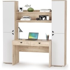 Компьютерный стол Моби Бостон №39 дуб эндгрейн элегантный/милк рикамо софт (1023176) Mobi