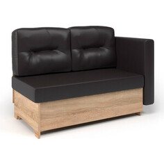 Кушетка Шарм-Дизайн Гамма 120 правый дуб экокожа шоколад