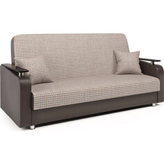 Диван-кровать Шарм-Дизайн Мелодия ДП №1 120 Корфу беж и экокожа шоколад