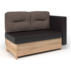 Кушетка Шарм-Дизайн Гамма 120 правый дуб экокожа шоколад и Корфу