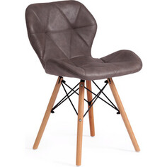 Стул TetChair Stuttgart (mod. 74) экокожа / дерево береза/металл 50x47x73 античный серый RH02-26 / натуральный