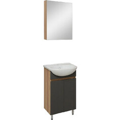 Мебель для ванной Runo Лада 51х42 дуб серый/графит РУНО