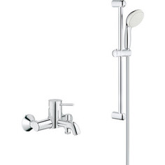 Смеситель для ванны Grohe BauClassic с душевым гарнитуром, хром (32865000, 27853001)