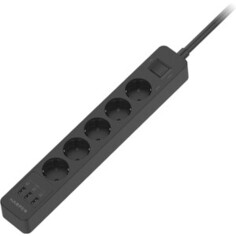 Сетевой фильтр HARPER UCH-510 Black с USB зарядкой
