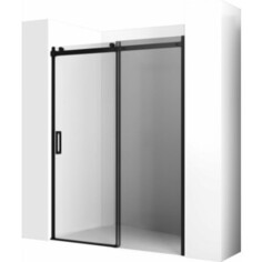 Душевая дверь Ambassador Benefit 140x200 прозрачная, черная (19021203HB)