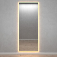 Безрамное зеркало с теплой подсветкой Genglass Halfeo Slim NF LED XL GGL-05-XL-slim-3000-1