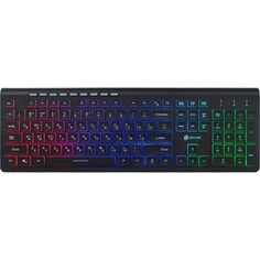 Клавиатура Oklick 490ML черный USB slim Multimedia LED