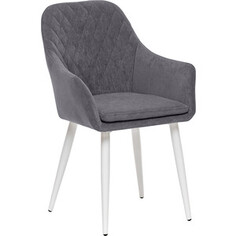 Стул Leset Слим каркас белый, велюр графит