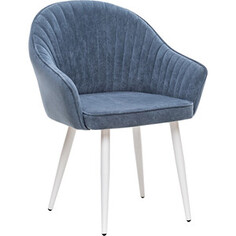 Стул Leset Вайд каркас белый, велюр синий