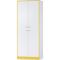 Шкаф 2-х дверный Моби Альфа 13.42 солнечный свет/белый премиум Mobi