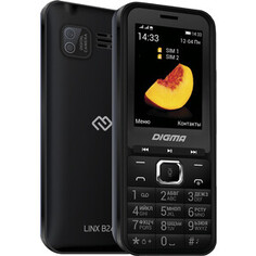 Мобильный телефон Digma LINX B241 32Mb черный моноблок 2.44 (LT2073PM)