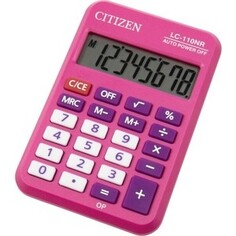 Калькулятор карманный Citizen Cool4School LC110NRPK розовый 8-разр.