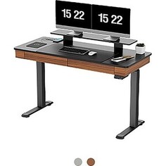 Стол компьютерный Eureka c электрической регулировкой по высоте и 2 ящиками ERK-ED-I55-WN