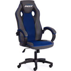 Компьютерное кресло TetChair Кресло RACER GT new кож/зам/ткань, металлик/синий, 36/10