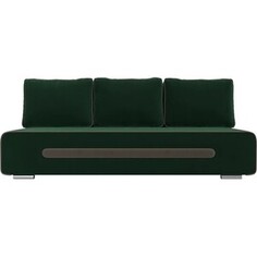 Прямой диван АртМебель Приам велюр зеленый