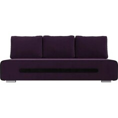 Прямой диван АртМебель Приам велюр фиолетовый