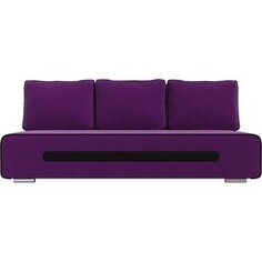 Прямой диван АртМебель Приам микровельвет фиолетовый